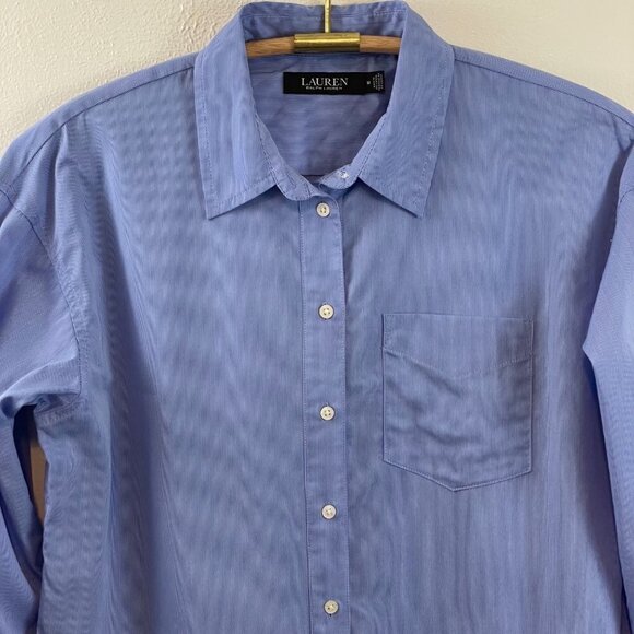 Lauren Ralph Lauren Black Label Stripe Shirt Size Medium - Picture 2 of 9
